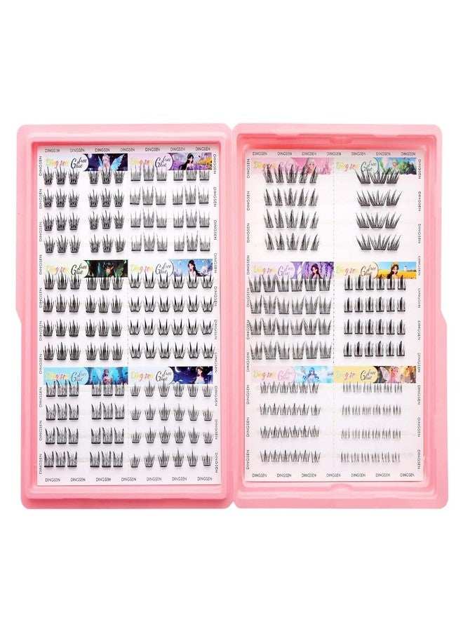 MAYCREATE® Assorted Individual Cluster Eyelashes Set | Mixed Length DIY Lash Extensions with Storage Case | Natural to Dramatic False Lash Clusters for Home Salon Use - Image 1