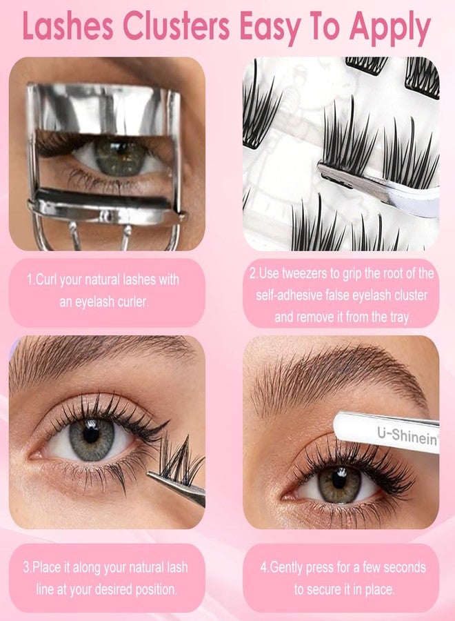 MAYCREATE® Assorted Individual Cluster Eyelashes Set | Mixed Length DIY Lash Extensions with Storage Case | Natural to Dramatic False Lash Clusters for Home Salon Use - Image 5
