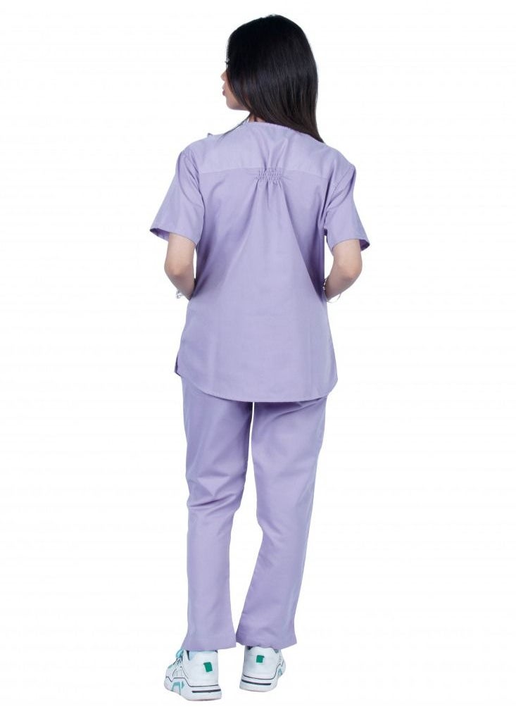 Kenzi Kenzi medical scrub set for unisex light mauve 4  - Image 2