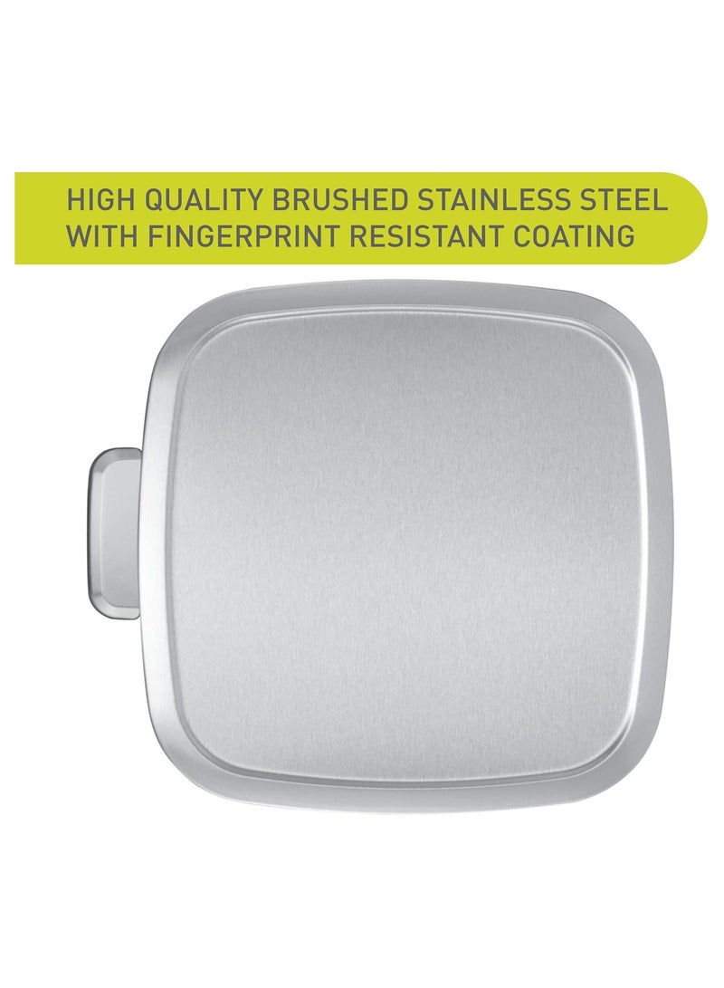 EKO EKO 30L Square Step Bin Stella - Silver | Large Pedal Bin with Soft-Close Lid | Fingerprint-Resistant Finish | Removable Inner Liner  - Image 5