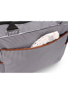 Arababy Set Of 6 Baby Diaper Bag With Hooks And Nappy Changing Mat - Black Black  - Image 5