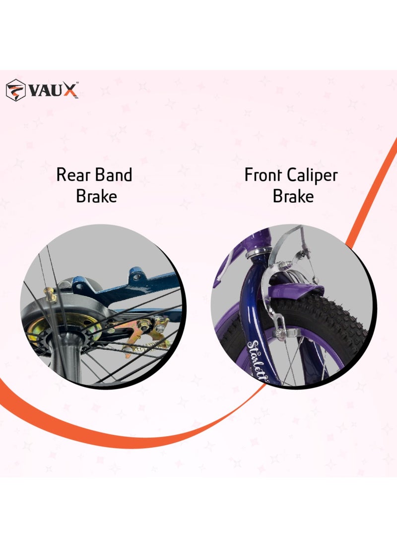 Vaux Starlette Road Bike || 14 Inch Wheel Size || For Kids || Adjustable Seat || Purple - Image 4