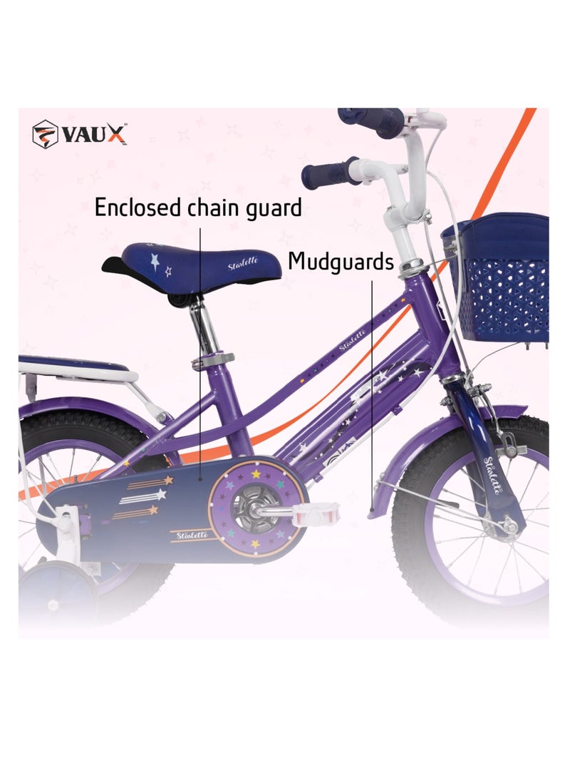 Vaux Starlette Road Bike || 14 Inch Wheel Size || For Kids || Adjustable Seat || Purple - Image 5
