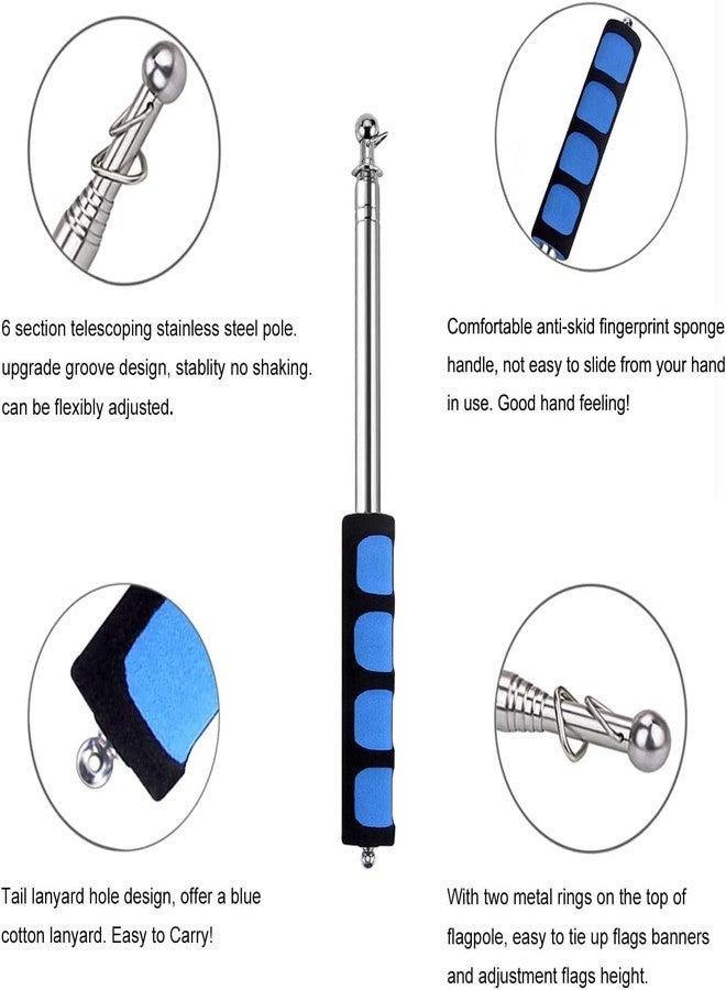URBAN BOX Telescopic Teachers Pointer | Handheld Pointer Extendable Telescopic Retractable Pointer | Presenting Stick for Classroom, Institutes I Flagpole - Image 4