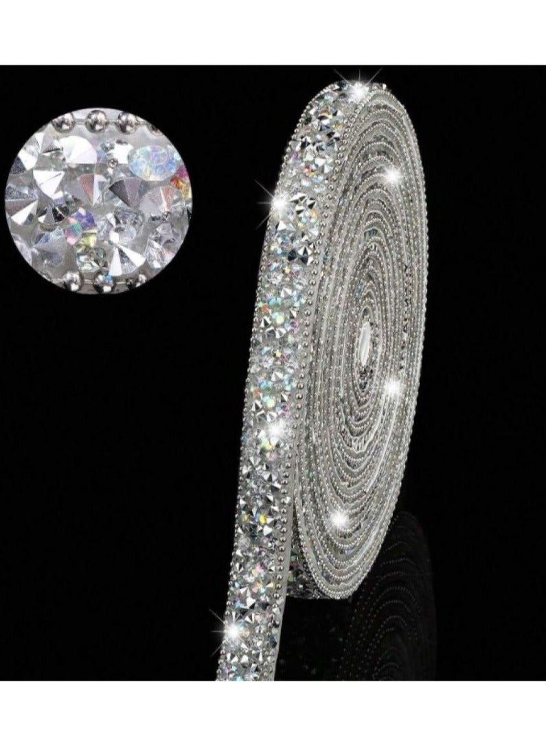 Self-Adhesive Crystal Rhinestone Diamond Ribbon for Embellishments and Decoration 1 Piece Length 92cm Width 1cm - Image 1