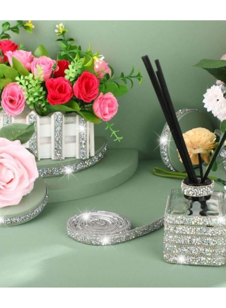 Self-Adhesive Crystal Rhinestone Diamond Ribbon for Embellishments and Decoration 1 Piece Length 92cm Width 1cm - Image 3