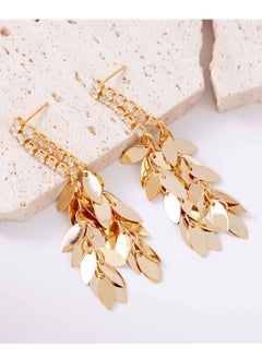 Gold - Double row diamond leaves