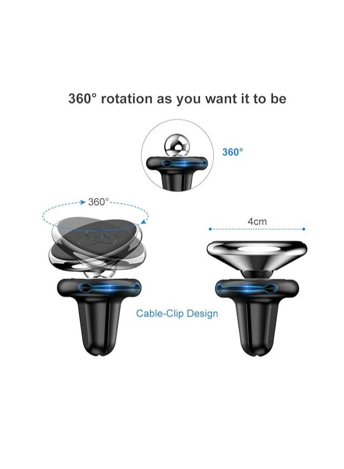 إف لاف مي حامل موبايل مغناطيسي للسيارة من فلوفمي، حامل موباسل للسيارة يثبت في فتحة تهوية، مغناطيسي يدور 360 درجة مناسب للايفون والهواتف الذكية الاخرى، 5 الواح معدنية - Image 3