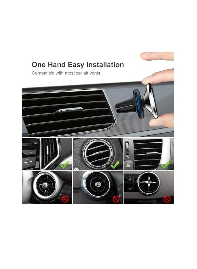 إف لاف مي حامل موبايل مغناطيسي للسيارة من فلوفمي، حامل موباسل للسيارة يثبت في فتحة تهوية، مغناطيسي يدور 360 درجة مناسب للايفون والهواتف الذكية الاخرى، 5 الواح معدنية - Image 4