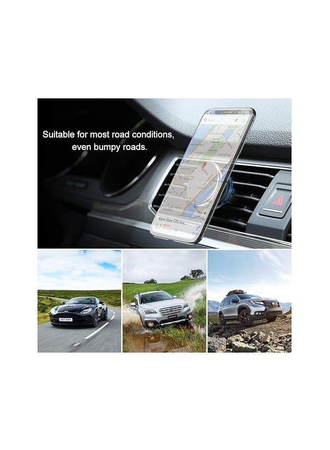 إف لاف مي حامل موبايل مغناطيسي للسيارة من فلوفمي، حامل موباسل للسيارة يثبت في فتحة تهوية، مغناطيسي يدور 360 درجة مناسب للايفون والهواتف الذكية الاخرى، 5 الواح معدنية - Image 5