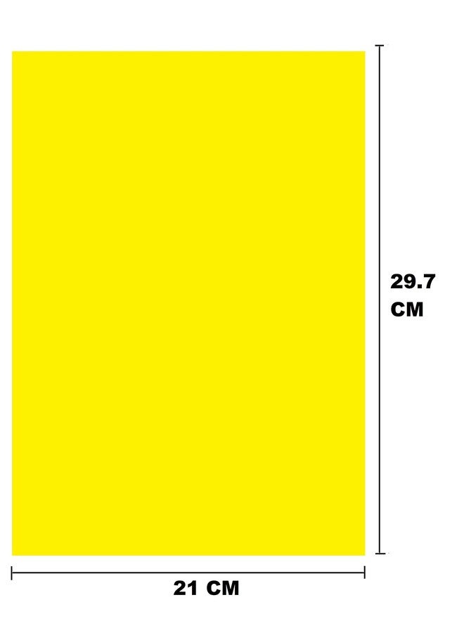 True-Ally 30 A4 Sheets Neon Fluorescent Yellow Colour Laser Inkjet Printable Self Adhesive Sticky Sticker Craft Labels Paper (Yellow) (Pack of 30 Sheets), 30 Labels - Image 2