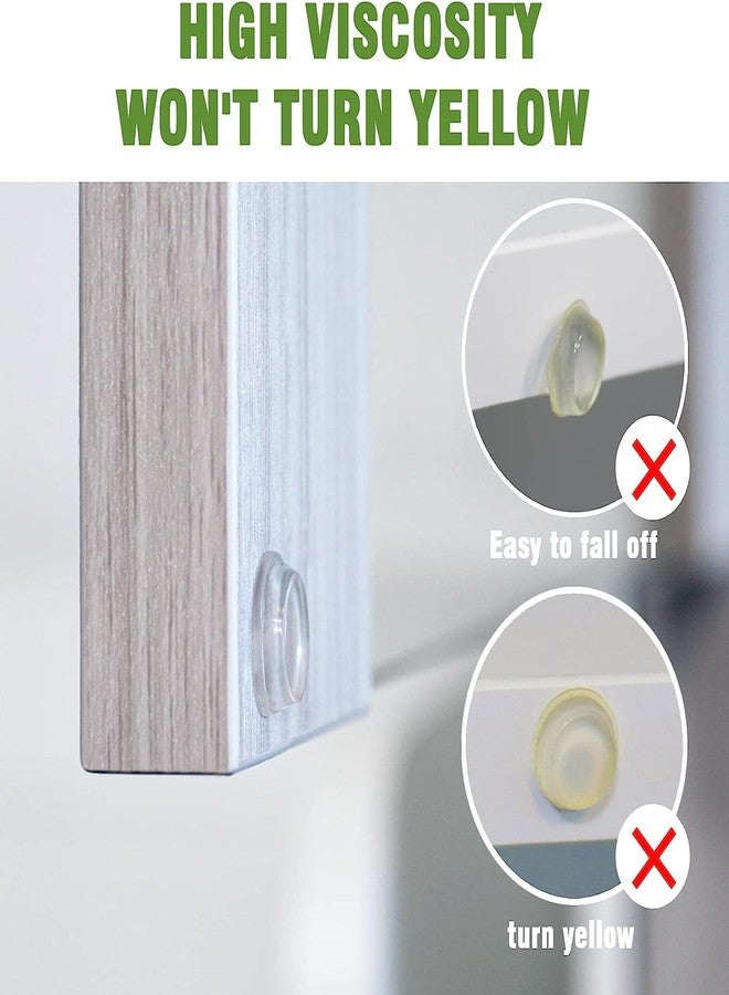 KeepCart Adhesive Bumper Pad Cabinet Clear Transparent, Soft Cabinet Door Bumpers for Cupboard Door, Drawers (2 Pad/200 PCs) - Image 3