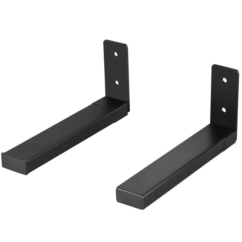 WALI Center Channel Speaker Wall Mount, Universal Soundbar Wall Mount Bracket Hold up to 30 lbs, Arms Extend Adjustment from 7 to 11.5 inch (SLK201), Black - Image 1