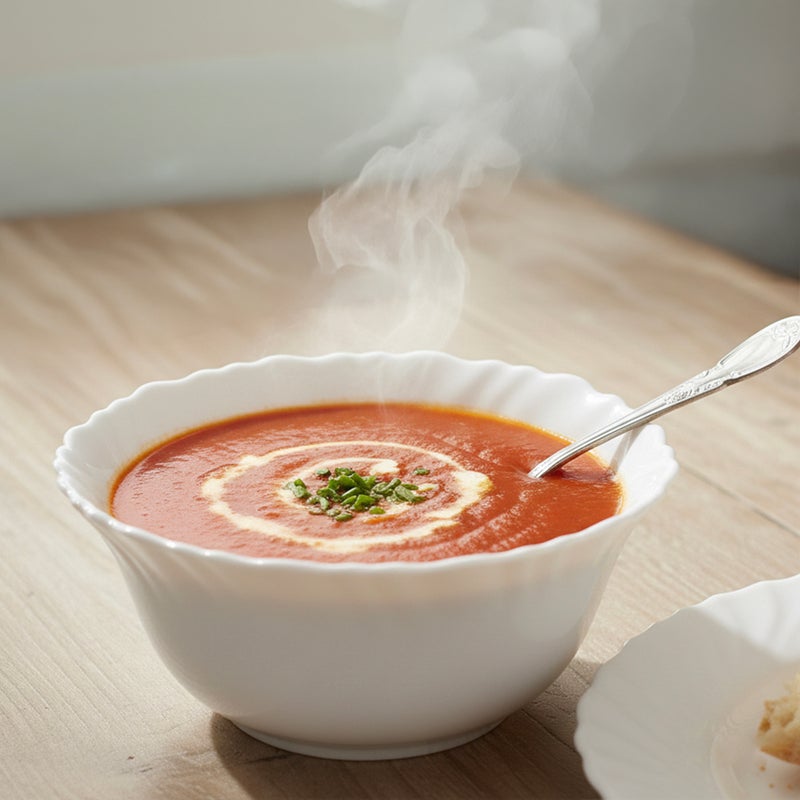 Cuisine Art وعاء حساء زجاجي أوبال من كوزين آرت 12.5 سم، 320 مل أبيض | وعاء تقديم خفيف الوزن ومت耐 للسوائل للحساء والحبوب والسلطات والمعكرونة، وعاء قابل للتكديس للاستخدام في المنزل والمطبخ والمطاعم - Image 4