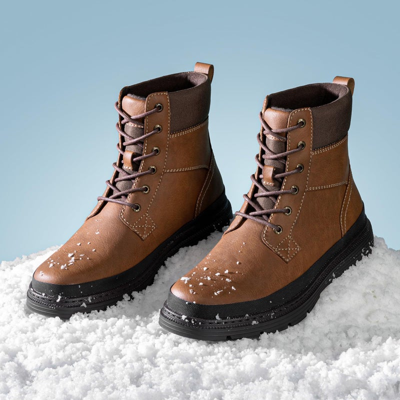 Bruno Marc Men's Snow Winter Insulated Waterproof Outdoor Boots,Size 9,Brown,BMUMSB2505 - Image 2
