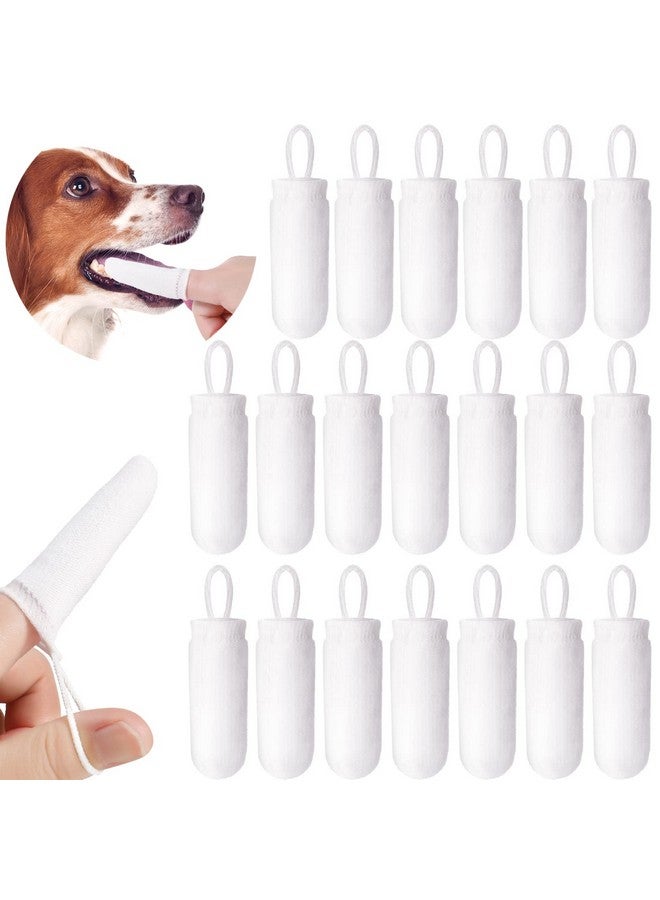 Chunful 20 Pcs Microfiber Fingerbrush for Dogs Soft Finger Toothbrush Pet Dental Finger Brush for Dog Cat Teeth Cleaning Remove Plaque and Tartar  - Image 1