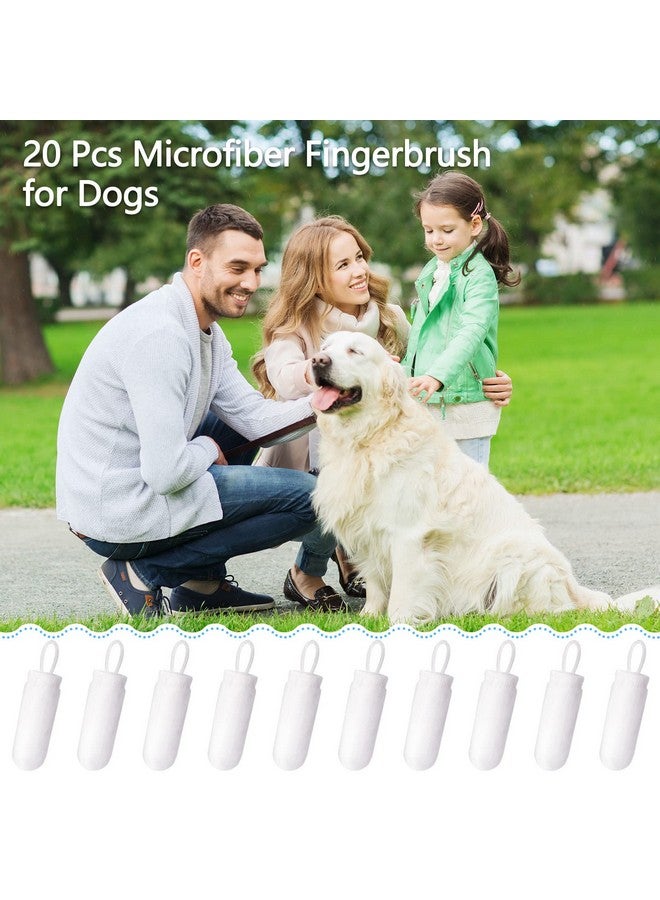 Chunful 20 Pcs Microfiber Fingerbrush for Dogs Soft Finger Toothbrush Pet Dental Finger Brush for Dog Cat Teeth Cleaning Remove Plaque and Tartar  - Image 3