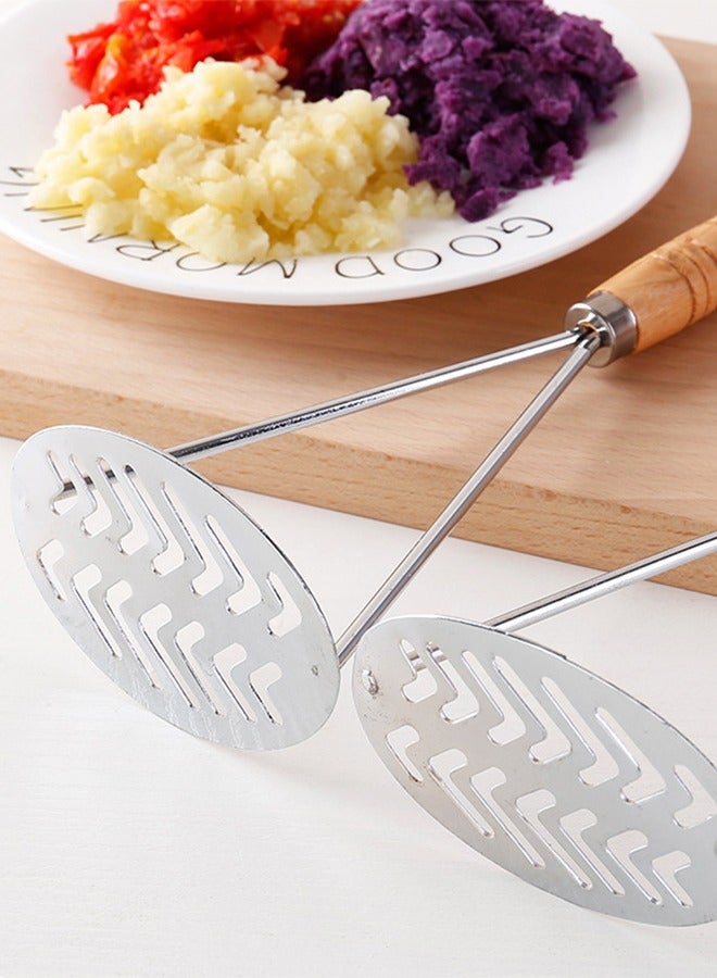 Manual potato masher with wooden handle  - Image 5