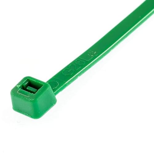 GTSE 8 Inch Green Zip Ties, 100 Pack, 18lb Strength, UV Resistant Strong Nylon Cable Ties, Self-Locking 8" Tie Wraps - Image 2