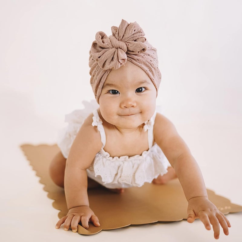 Ava + Oliver Vegan Leather Baby Changing Mat (16 X 30 in) - Multipurpose Wipeable and Portable Diaper Mat - Foldable for Travel (Tan Scallop) - Image 2