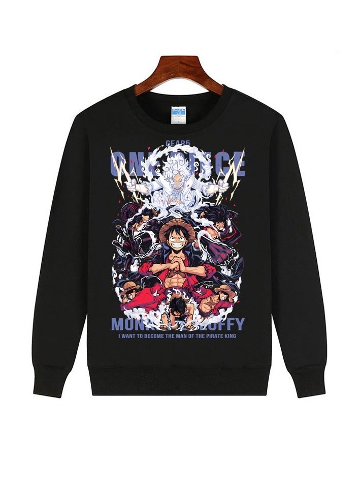 KUYING New One Piece Casual Loose Round Neck Hoodie  - Image 1