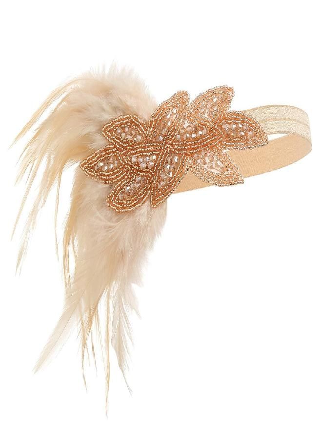 BABEYOND BABEYOND 1920s Flapper Accessories Gatsby Costume Accessories Set 20s Flapper Headband Pearl Necklace Gloves Plastic Holder