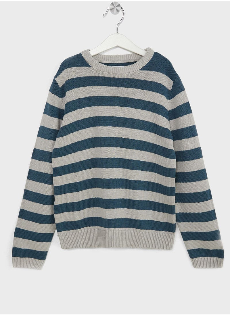 MANGO - Kids Striped Sweater - Image 1