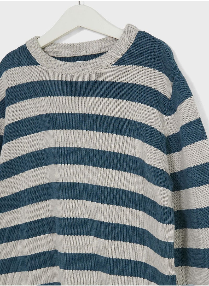 MANGO - Kids Striped Sweater - Image 1