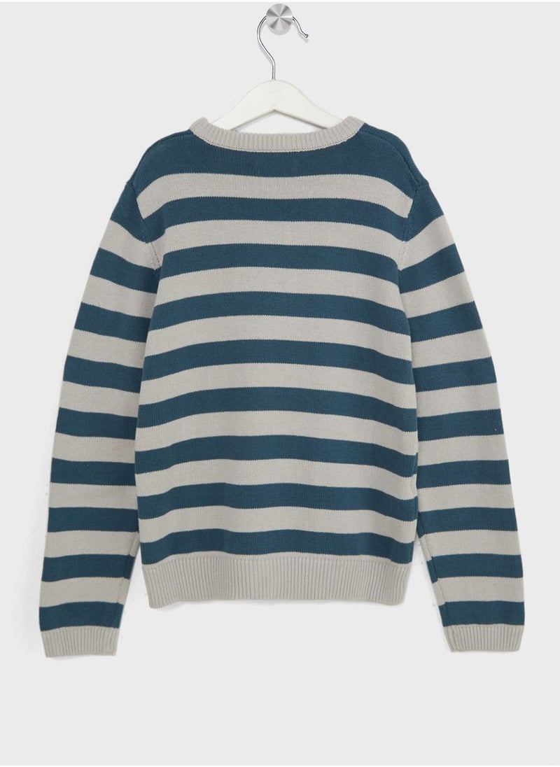 MANGO - Kids Striped Sweater - Image 1