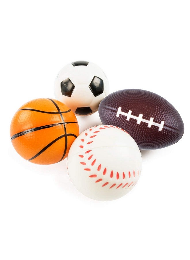 Super Z Outlet Mini Foam Sports Balls 24 Pack for Kids Adults Mini Baseball Football Basketball Soccer Stress Toy Game Party Decoration - Image 2