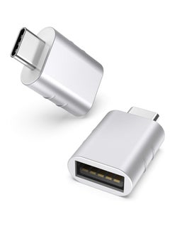 USB C to USB Adapter(2 Pack), USB-C Male to USB 3.0 Female Adapter Compatible with iPhone 16 Pro Max MacBook Pro Air 2023 iPad Mini Pro Surface Pro and Other Type C or Thunderbolt 4/3 Devices