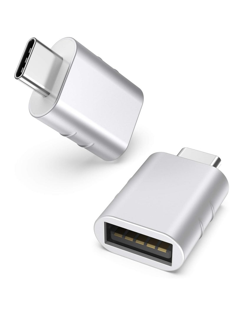 MIXDE - USB C to USB Adapter(2 Pack), USB-C Male to USB 3.0 Female Adapter Compatible with iPhone 16 Pro Max MacBook Pro Air 2023 iPad Mini Pro Surface Pro and Other Type C or Thunderbolt 4/3 Devices - Image 1