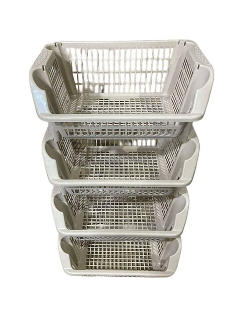 Multifunctional double-layer storage rack various storage racks kitchen vegetable and fruit storage storage rack display stand Size: 4 layers