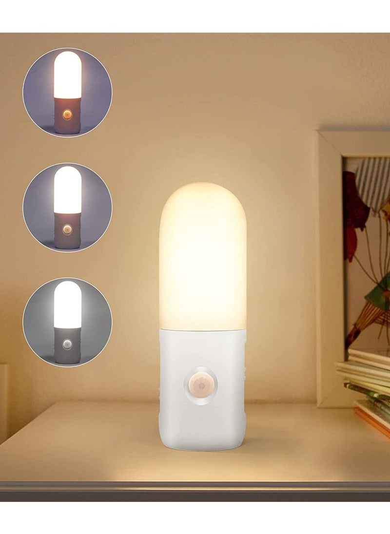Y&D LED Night Lights Indoor Rechargeable Cordless Lamp with Motion Sensor & 3 Color Temperature Dimming Torch Mode Portable Activated Nightlight for Bedroom Bathroom Stairway Hallway  - Image 1