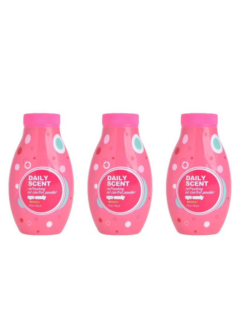 Daily Scent Eye Candy Refreshing Oil Control Powder 50 g 3Pcs