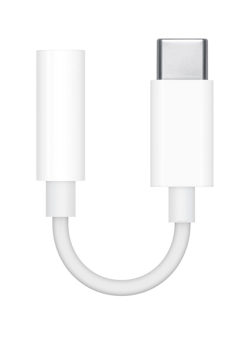 CATANES USB C to 3.5mm AUX Jack Adapter Type C to Headphone Jack Adapter White Colour  - Image 2