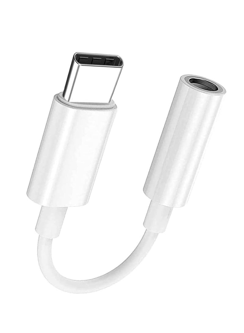 CATANES USB C to 3.5mm AUX Jack Adapter Type C to Headphone Jack Adapter White Colour  - Image 1