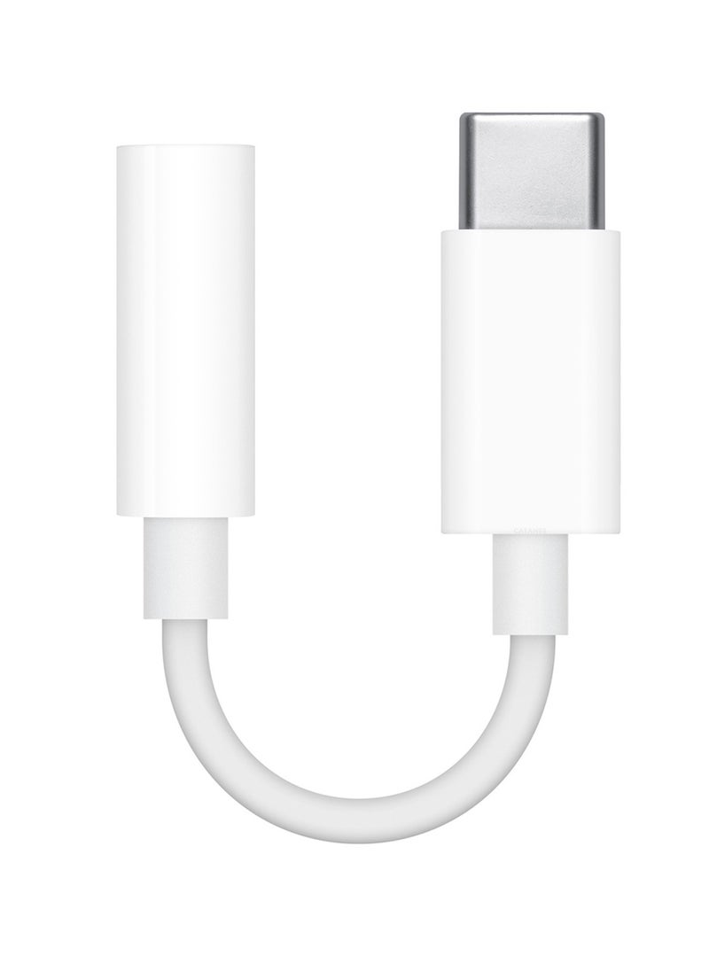CATANES - ( Compatible for iPhone 15 Pro Max and iPhone 16 Pro Max ) USB C to 3.5mm AUX Jack Adapter Type C to Headphone Jack Adapter / White Colour - Image 1