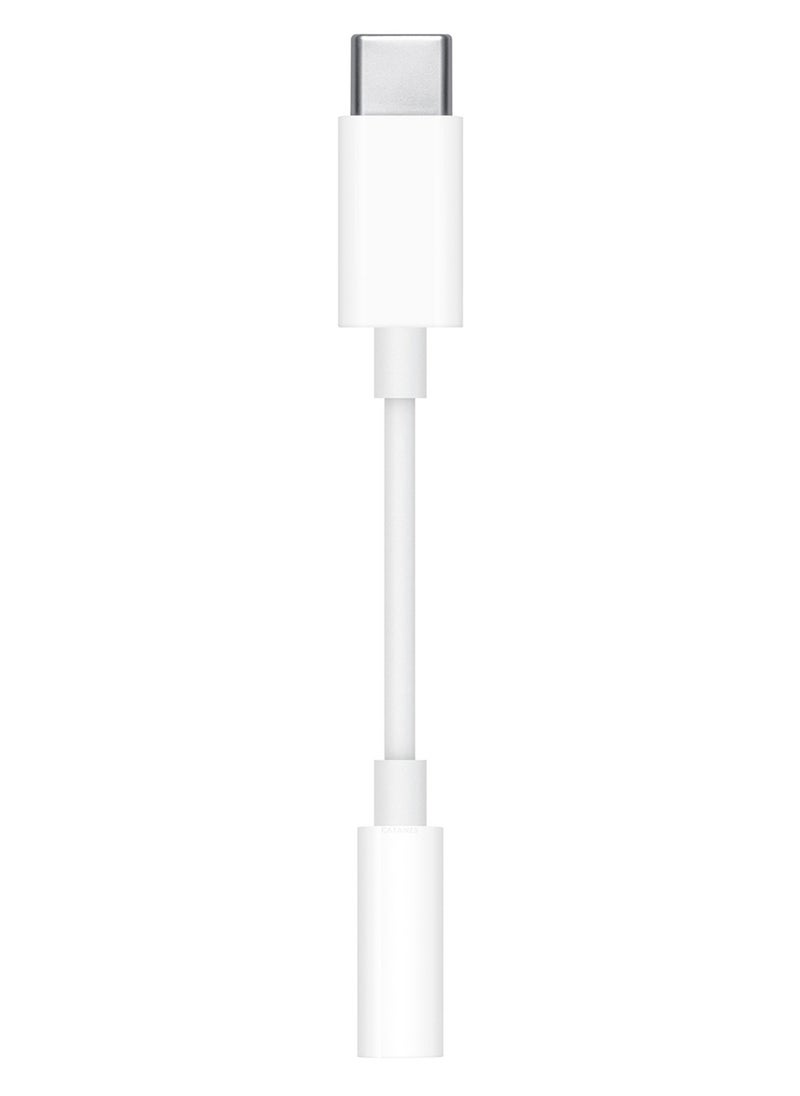 CATANES - ( Compatible for iPhone 15 Pro Max and iPhone 16 Pro Max ) USB C to 3.5mm AUX Jack Adapter Type C to Headphone Jack Adapter / White Colour - Image 1