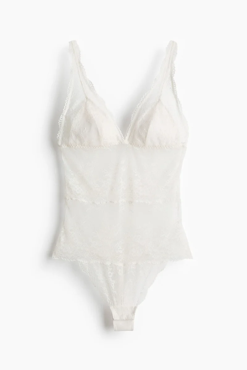 اتش اند ام بودي ثونغ من الدانتيل بقوالب مبطنة