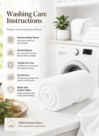 White Bath Towel Set – 600 GSM