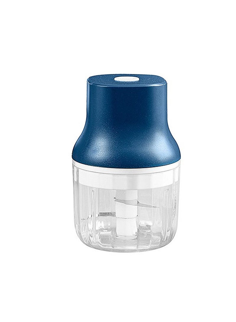 صن هوم 2-in-1 Mini Electric Food Chopper Mixer 150ml + 300ml 45W SH-188B أزرق / شفاف  - Image 1