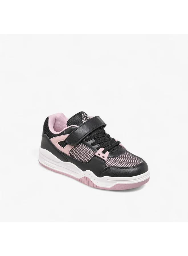 كابا Girls' Logo Detail Sneakers with Hook and Loop Closure