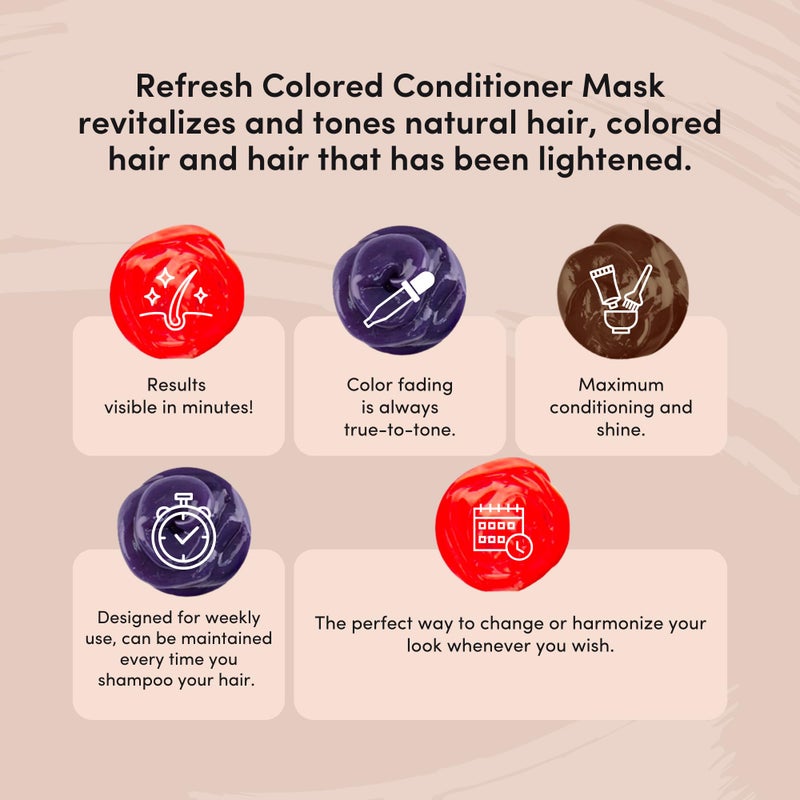 Lisap Color Depositing Hair Mask, Bronze, 8.45 oz, Hair Gloss Toner Deep Conditioning Hair Mask, Dry Damaged or Color Treated Hair Repair, With Hydrating Camellia Oil, For Shine & Moisturization - Image 5