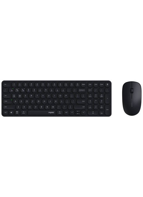 Rapoo 9320M Keyboard u0026 Mouse Combo Set, Multi-Mode Wireless, Bluetooth 3.0, 4.0 u0026 2.4 GHz, Spill Resistant Keyboard, Ergonomic Design1300 DPI Optical Mouse, Dark Grey | 9320M MK