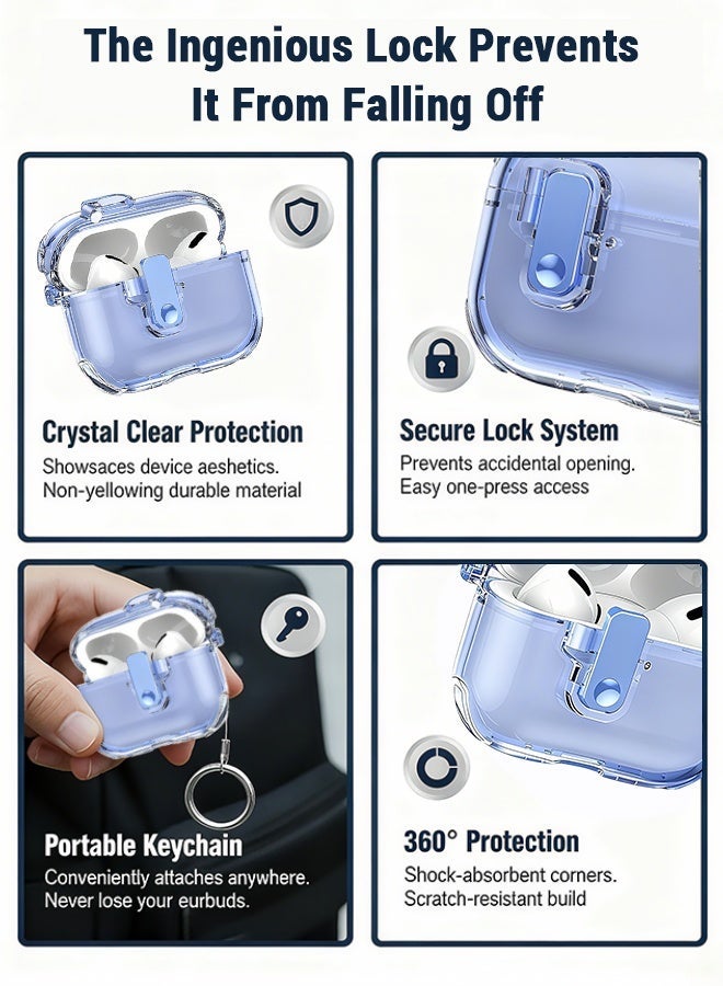 Upgraded Case for AirPods Pro 2- Anti-Yellowing TPU Cover with Secure Lock & Full Protection | Shockproof/Drop-Resistant Design | Sweat Guard & Scratch Defense (Universal Fit for Men & Women) - Image 4