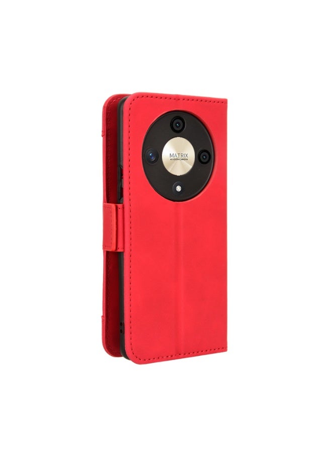 For Honor X9b 5G Skin Feel Calf Texture Card Slots Leather Phone Case(RED)  - Image 3