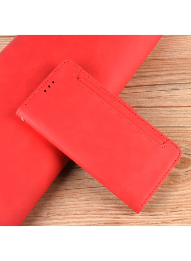 For Honor X9b 5G Skin Feel Calf Texture Card Slots Leather Phone Case(RED)  - Image 2