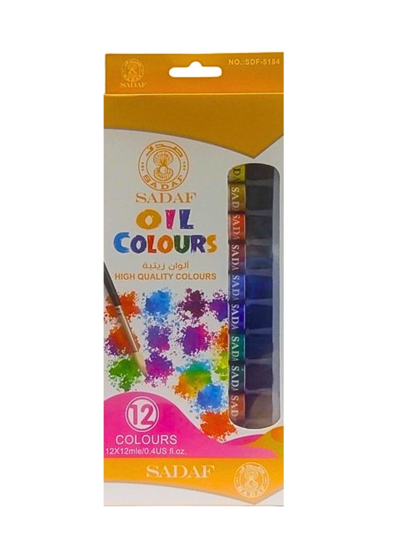 Sadaf Oil Colours High Quality Colours 12 Colours x 12ml (Pack of 2) - Image 2
