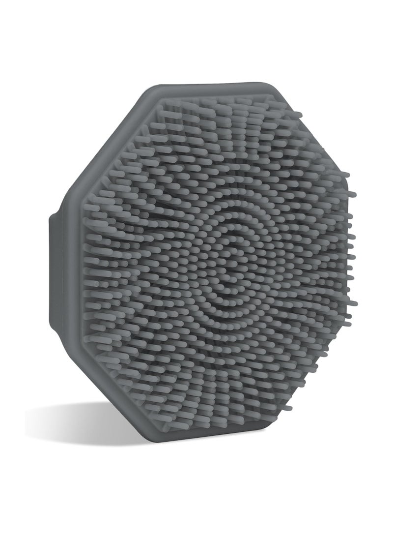 Sud Scrub Sud Scrub Antimicrobial Silicone Face Scrubber, 1 Pack, Gentle Face Exfoliator for Sensitive Skin, Eco Friendly Facial Cleansing Brush, Exfoliating Face Brush for Men and Women (Charcoal)  - Image 1